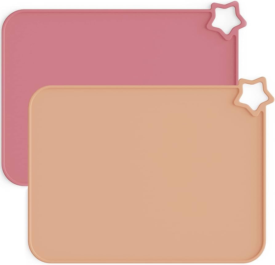 Moonkie Silicone Placemats for Baby & Kid, Stain Resistant Non-Slip Toddler Food Mats Eating Tabl... | Amazon (US)