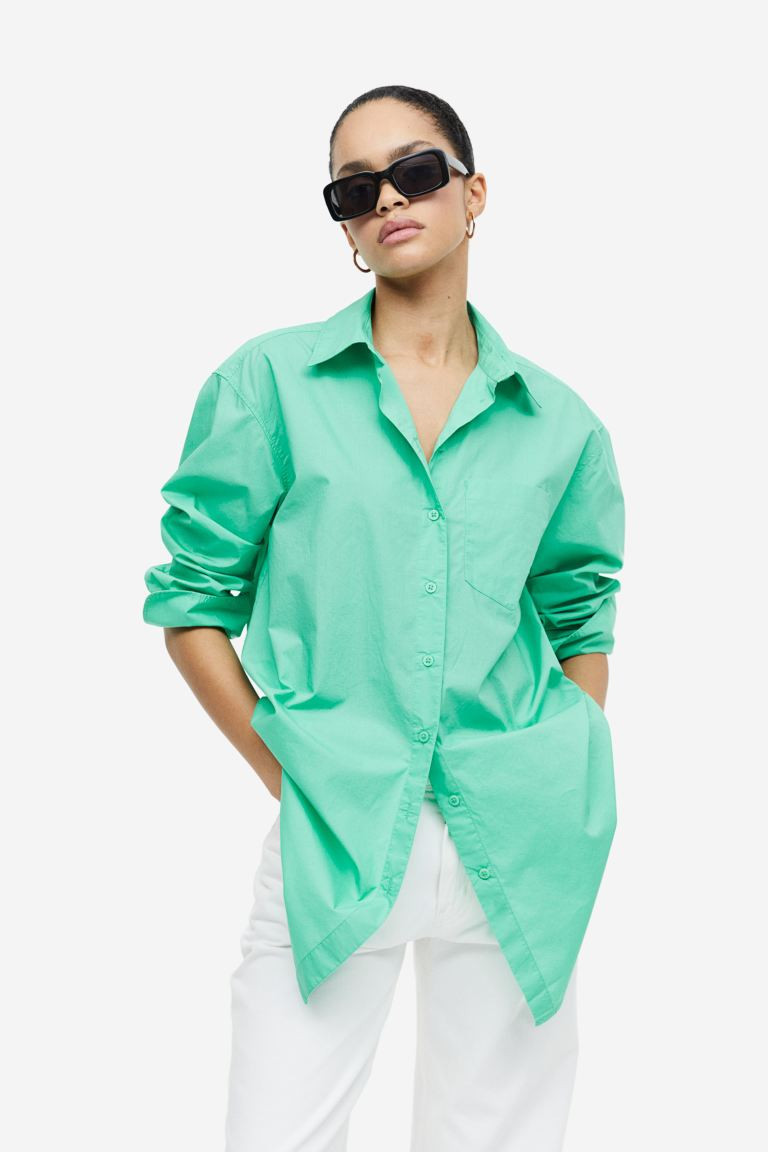 Cotton poplin shirt | H&M (UK, MY, IN, SG, PH, TW, HK)