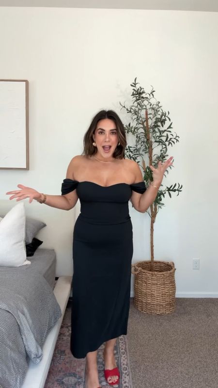 A classic wedding guest dress perfect for any season! Wearing a size medium and it has good stretch! No bra needed but could a strapless! I’m a 36D no bra here. Undies are smoothing, size L (size up) code ninaxspanx for the undies. 

Mother of the bride dress, wedding shower, Easter dress, funeral dress, classic dress, business professional. 

#LTKwedding #LTKSeasonal #LTKmidsize
