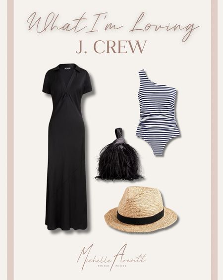 Loving these pieces for a beach vacation or pool party! 

Striped swimsuit, packable straw hat, black maxi dress, feather purse

#LTKstyletip #LTKworkwear #LTKSeasonal