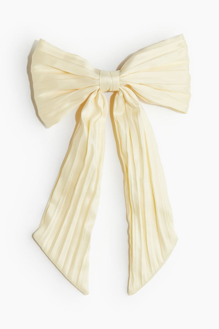Bow Hair Clip - Pale yellow - Ladies | H&M US | H&M (US + CA)