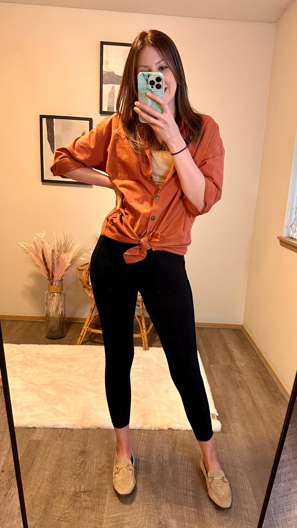 Feeling the fall vibes of this Friday errands & chill outfit. The top is actually from a set on Amazon with shorts. Today paired with leggings and loafer mules. 🍂

Follow @jenniferxherron for more inspiration ✨

#LTKstyletip #LTKfindsunder100 #LTKfindsunder50