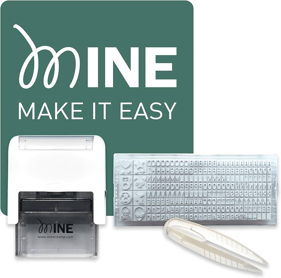 Mine Stamp Compact Clothing and Book Marker | Compact Personalised Clothing Marker for Adult and ... | Amazon (US)