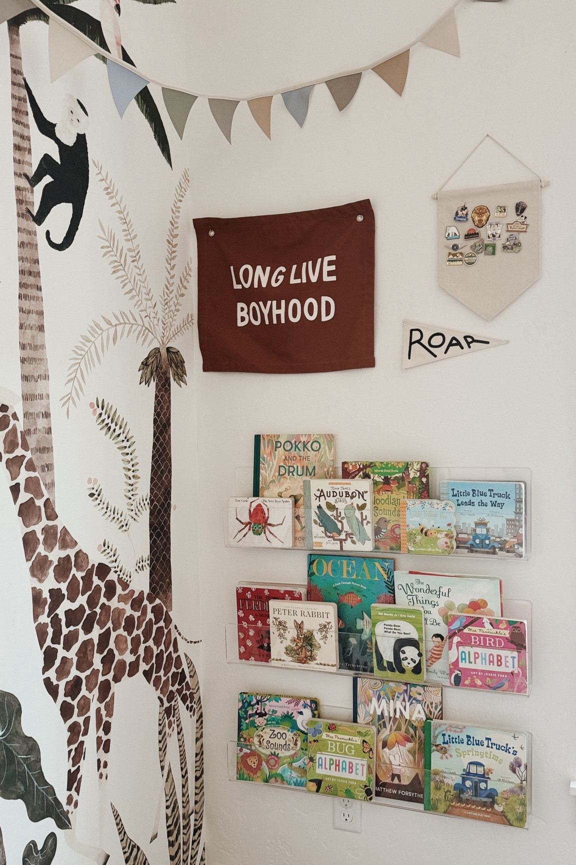 Favorite details in my toddlers playroom! The acrylic shelves are perfect for kids books! These are from pottery barn but I also linked a similar look from amazon! 

#LTKHome #LTKKids #LTKBaby