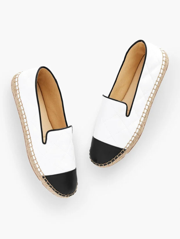 Izzy Quilted Soft Nappa Espadrilles | Talbots