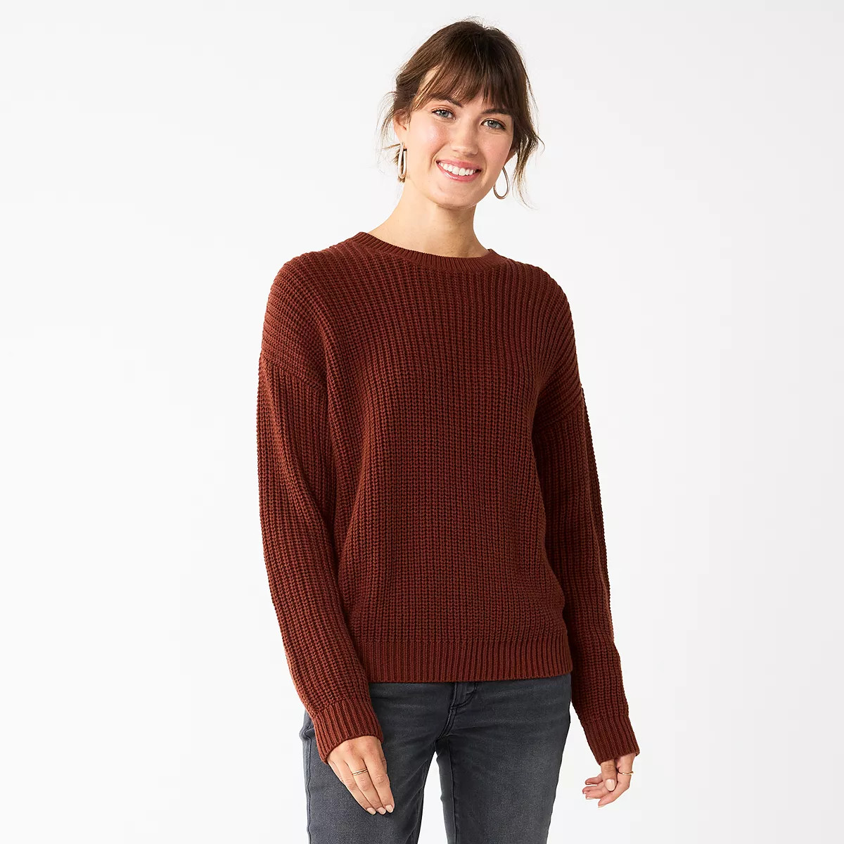 Women's Sonoma Goods For Life® Textured Drop-Shoulder Sweater | Kohl's