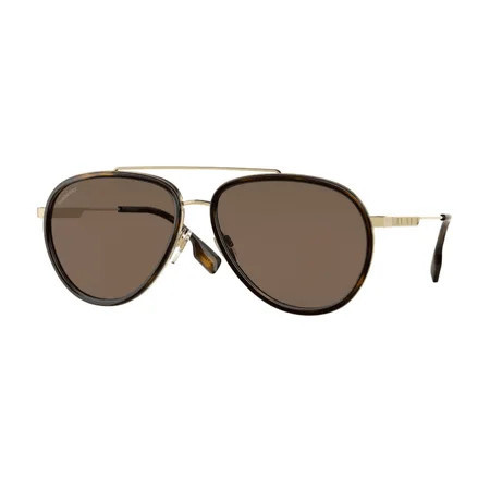Burberry Oliver BE 3125 Metal Unisex Aviator Sunglasses Gold 59mm Adult | Walmart (US)