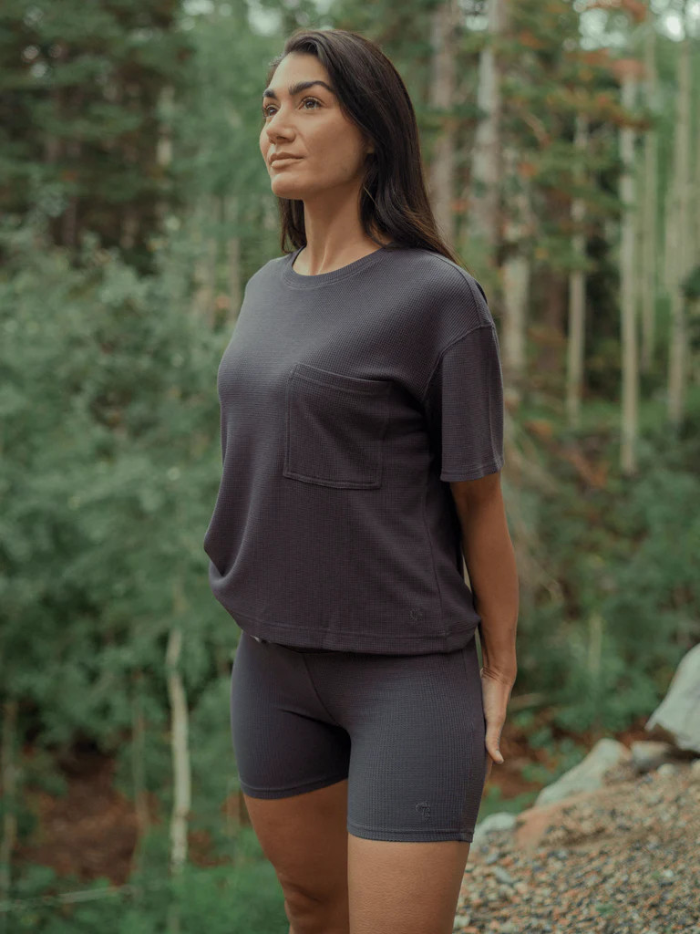 Women's Bamboo Waffle Knit Tee | Cozy Earth