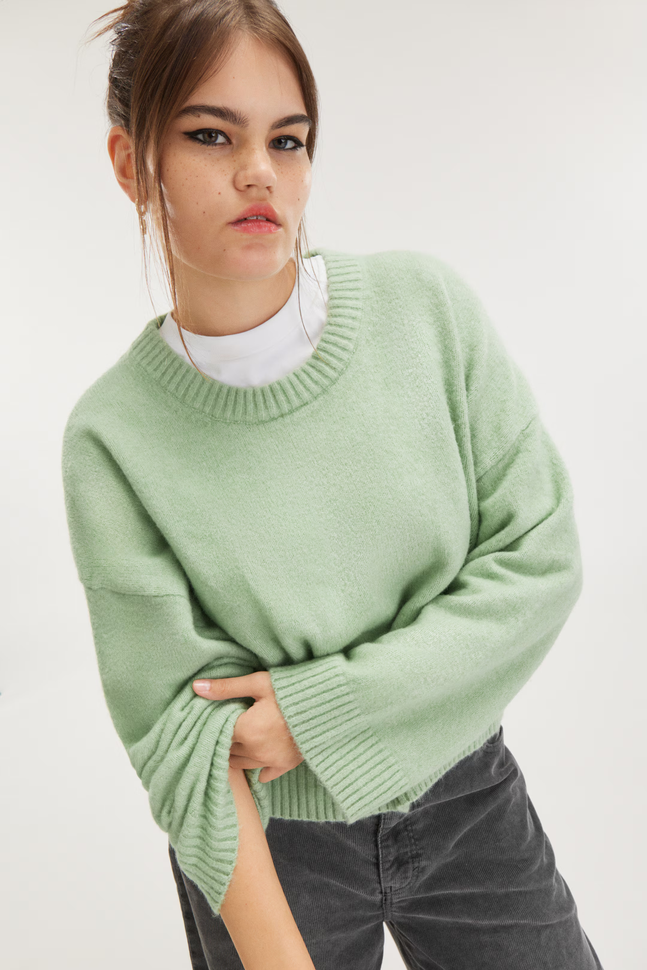 Long sleeve oversized knit sweater | H&M (UK, MY, IN, SG, PH, TW, HK)