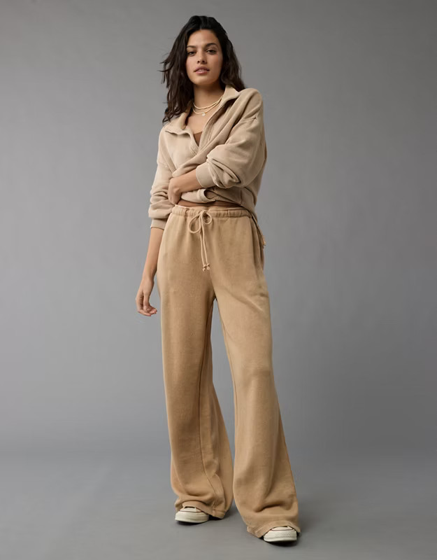 AE Baggy Wide-Leg Sunset Fleece Sweatpant | American Eagle Outfitters (US & CA)