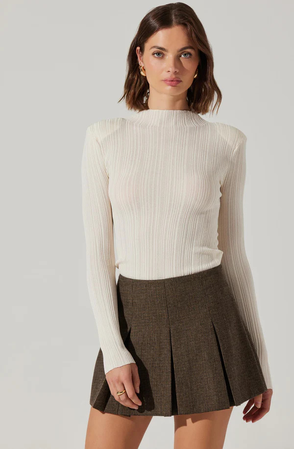 Roslin Ribbed Mock Neck Sweater | ASTR The Label (US)