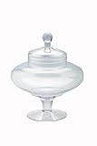 Diamond Star Glass 11.5"Dx13" clear Apothecary Jar W/Lid | Amazon (US)
