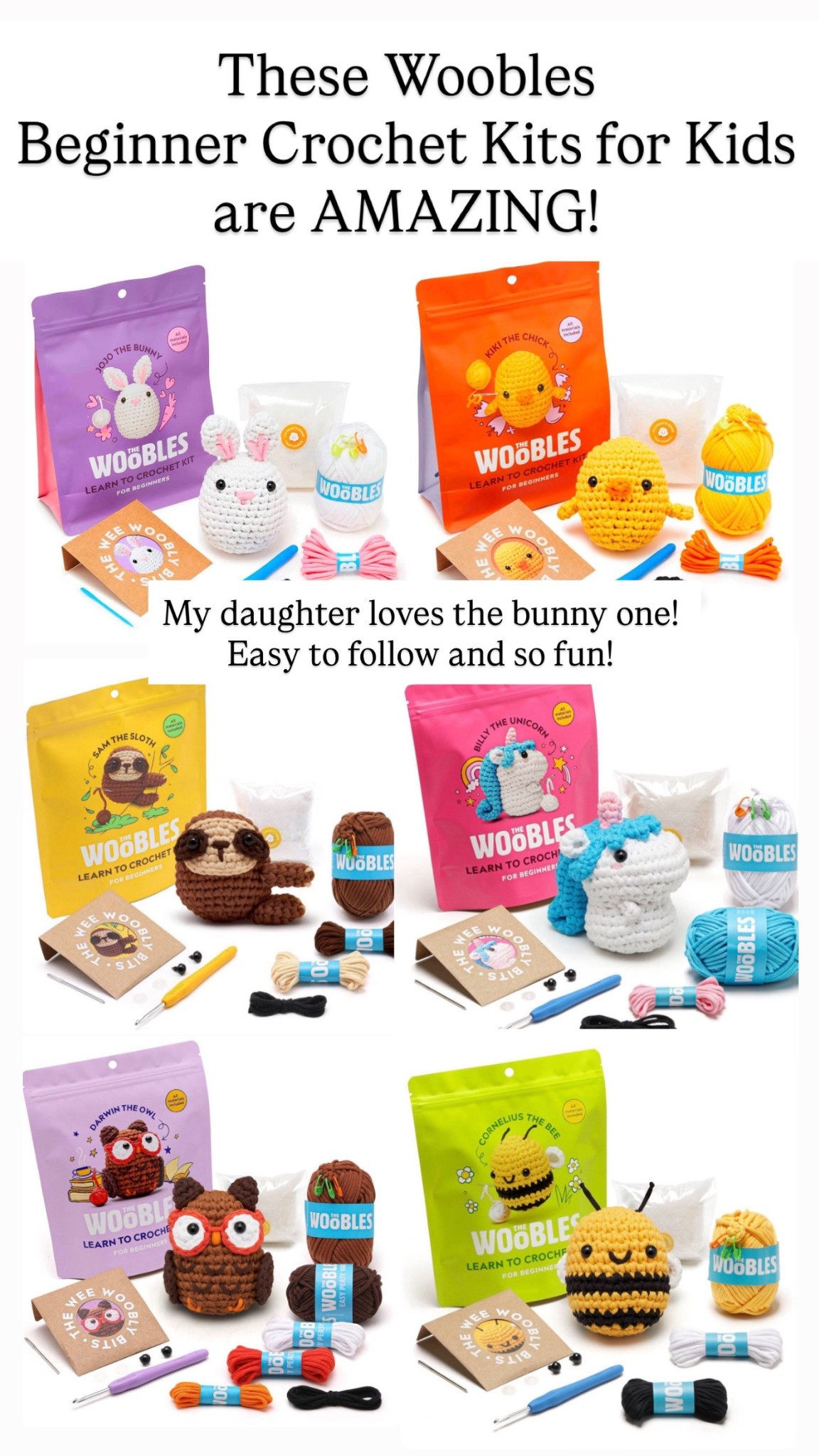 Woobles Beginner Crochet Kits 

#LTKKids