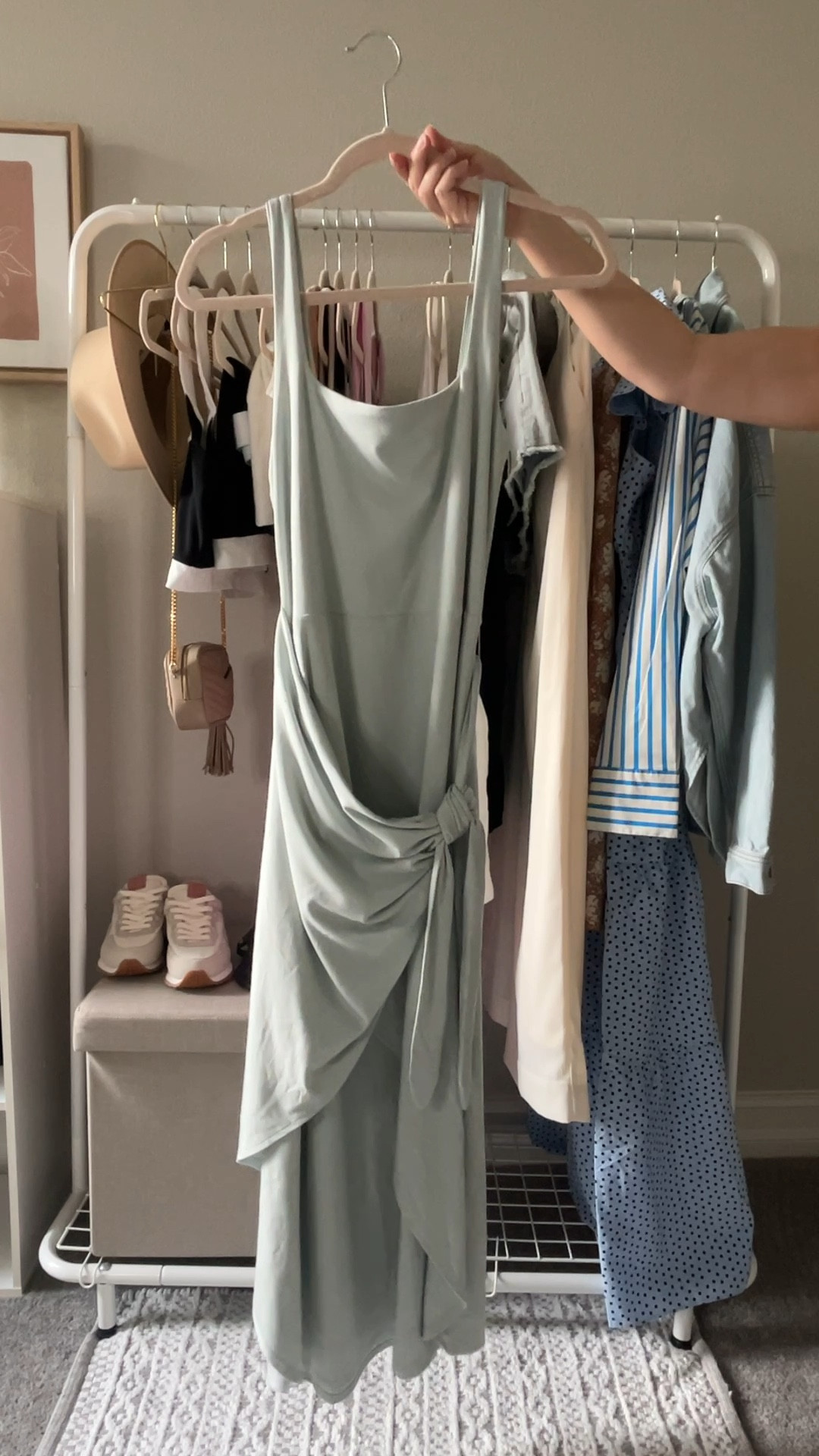 This Aritzia dress is chic, versatile and very comfortable. The tie at the waist is very flattering. This is a size large for reference.

Wedding guest dress
Dress
Summer dress
Work outfit

#LTKOver40 #LTKParties #LTKWedding