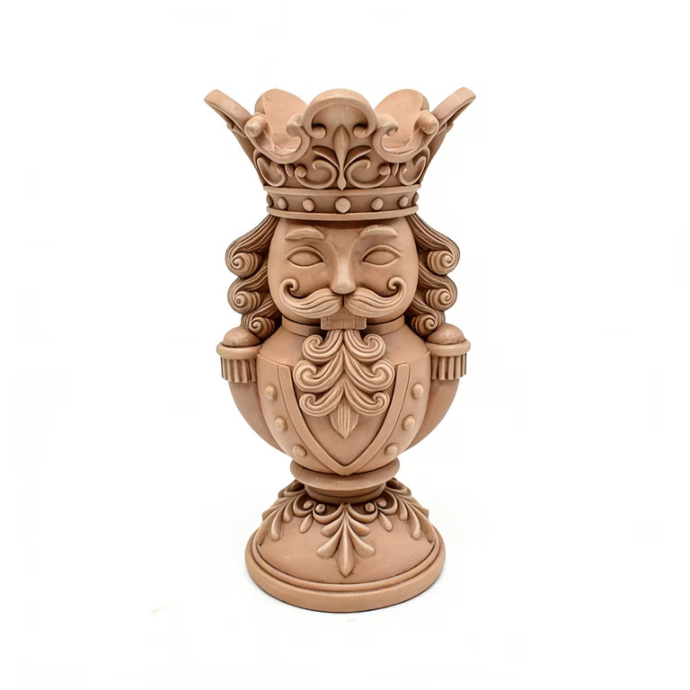 Brown Polyresin Nutcracker Christmas Pillar Candle Holder | Walmart (US)
