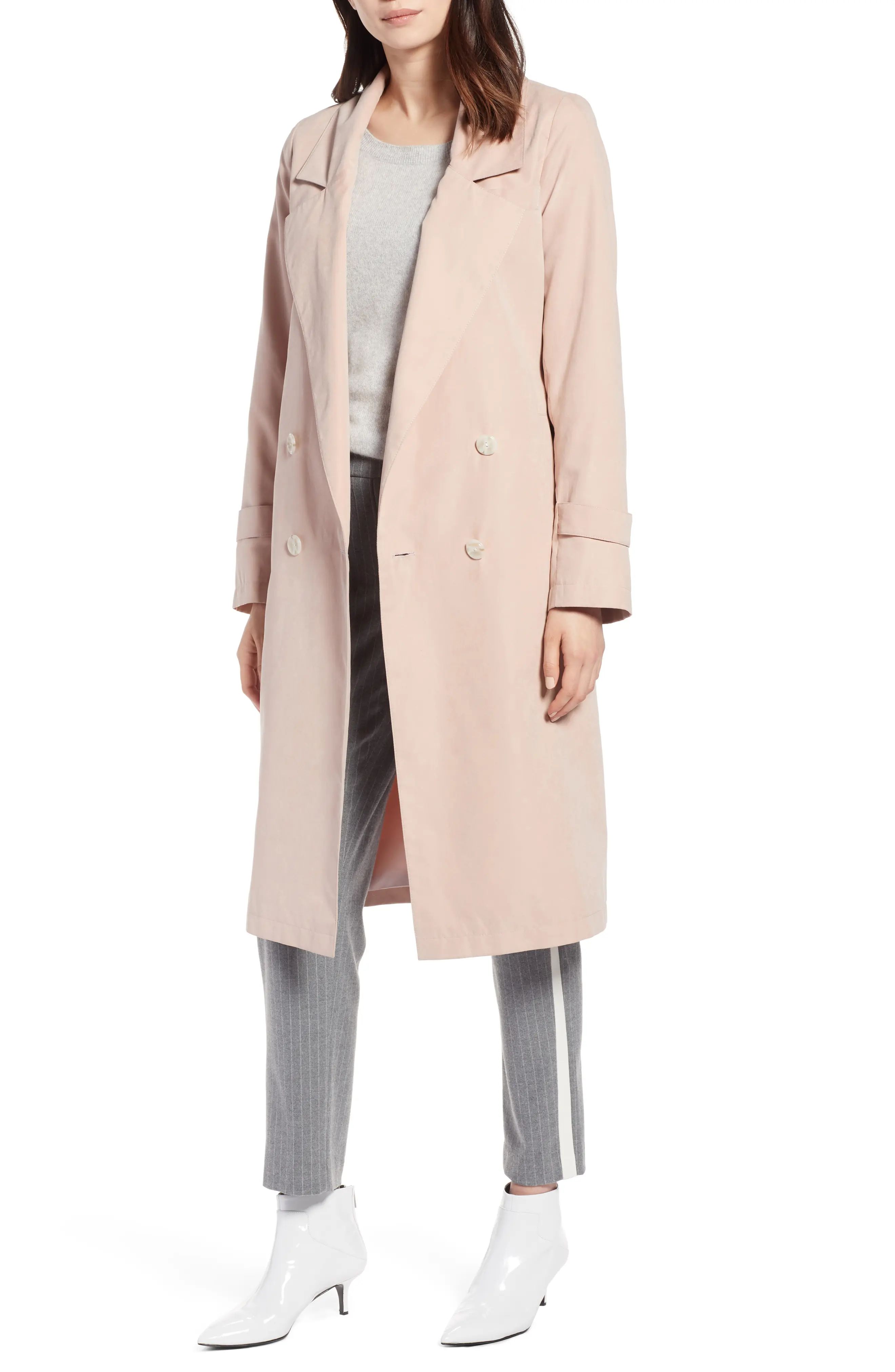 Halogen® Double Breasted Trench Coat | Nordstrom