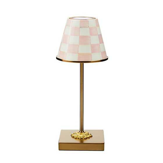 Rosy Check LED Rechargeable Cafe Table Lamp | MacKenzie-Childs
