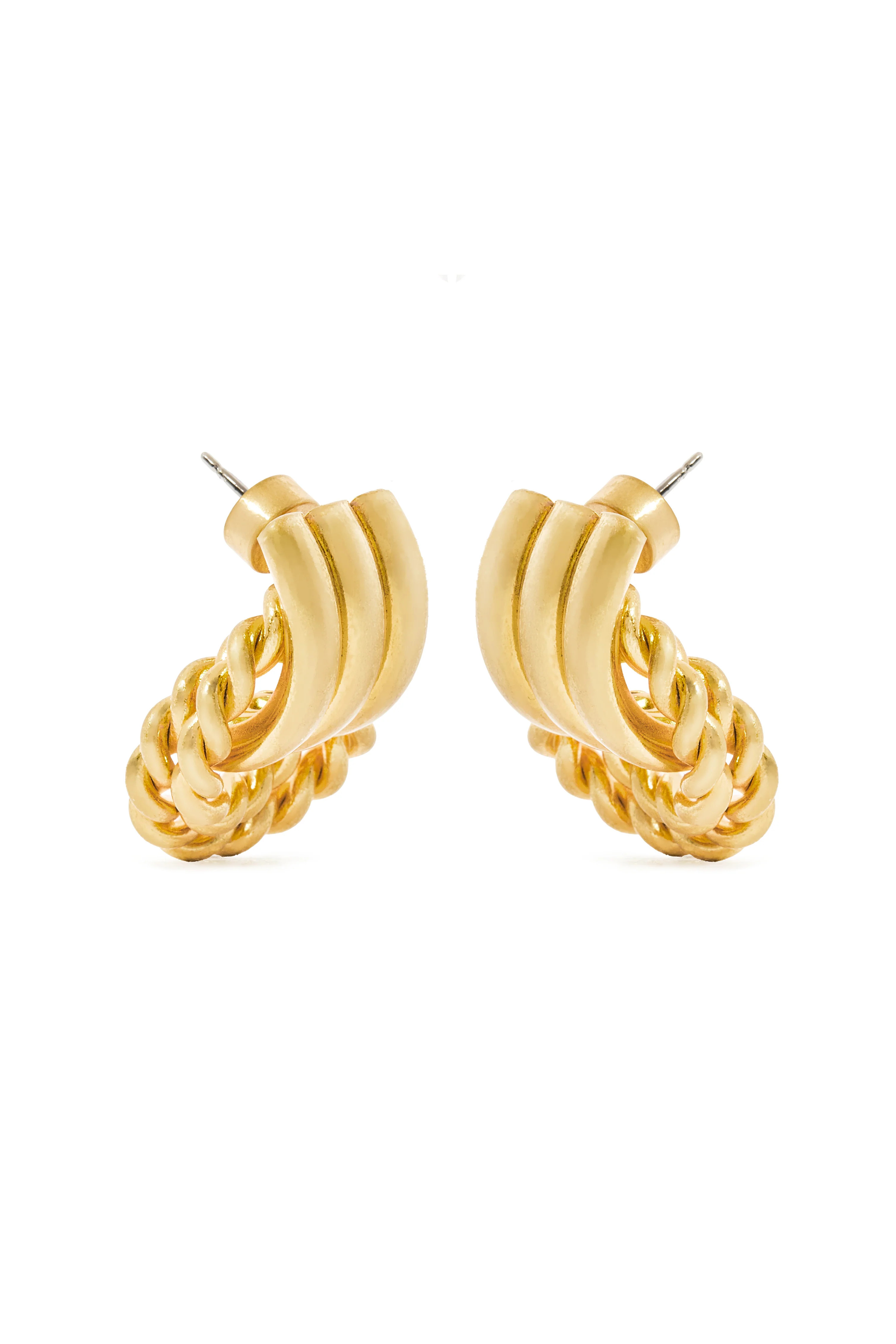 Braided Hoop Earrings (Vintage Gold) | Holland Cooper
