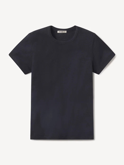 Deep Sea Blue Heirloom Rib S/S Tee - Buck Mason- Modern American Classics | Buck Mason