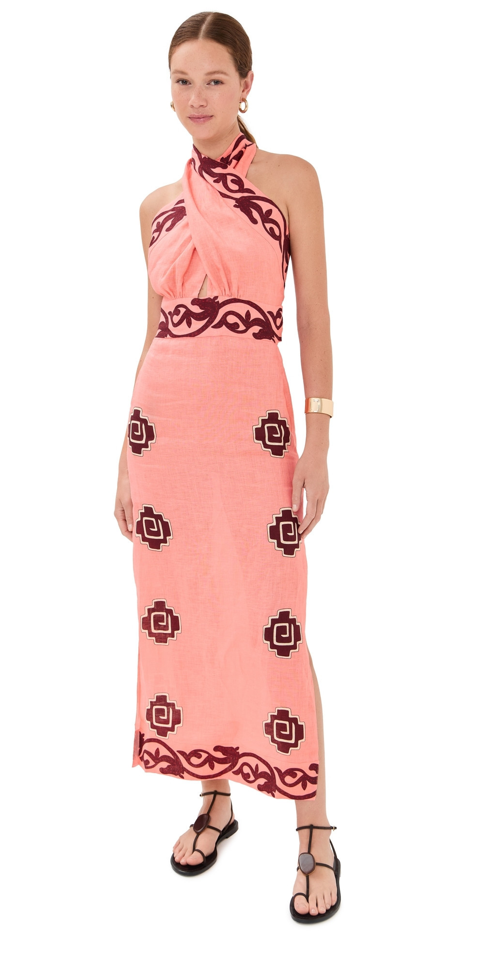 Johanna Ortiz Energetic Patterns Ankle Dress Pink/Wine/Red 2 | Shopbop