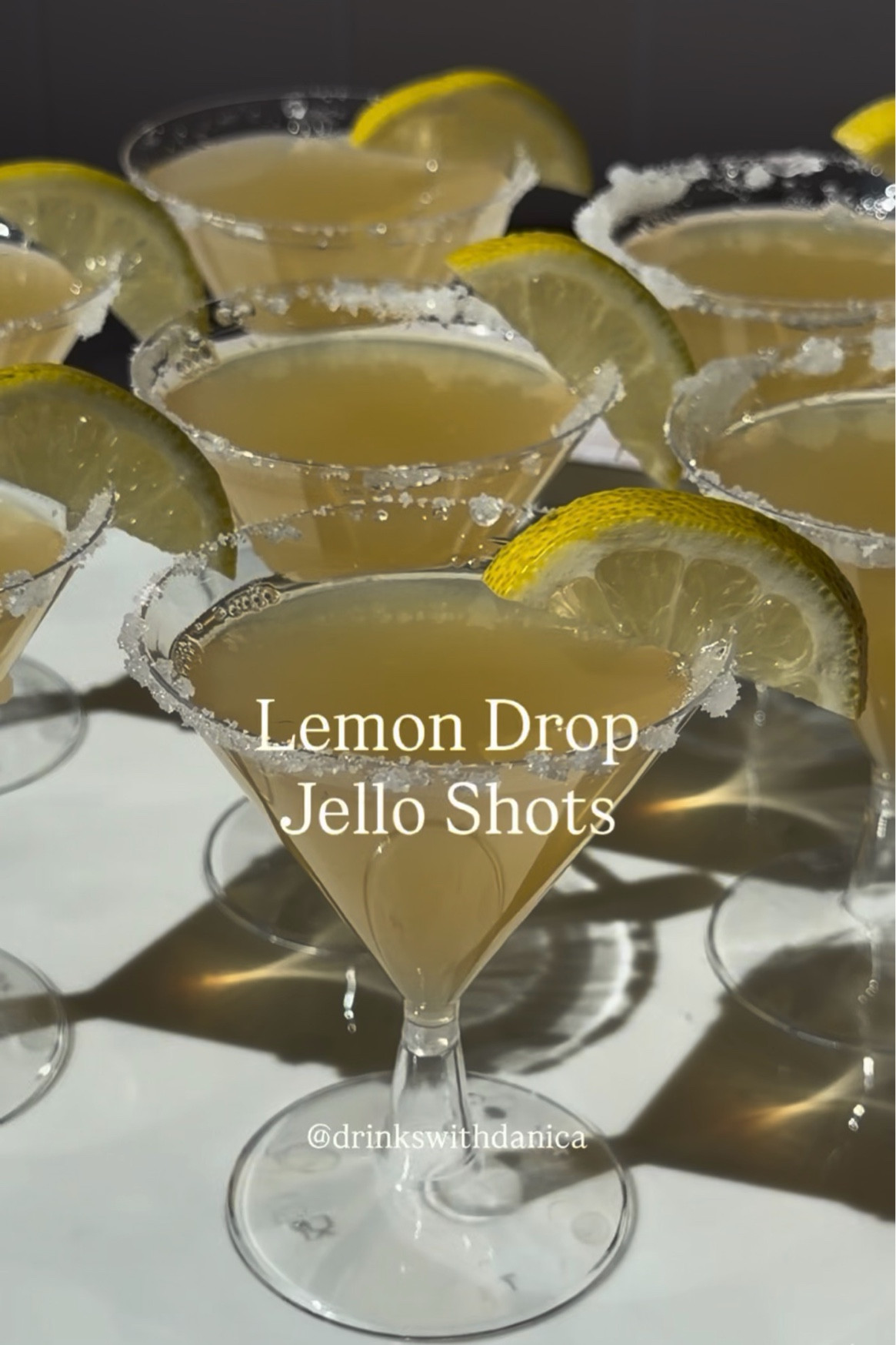 Lemon Drop Jello Shots

Follow me on Instagram and TikTok @drinkswithdanica for this recipe and more 