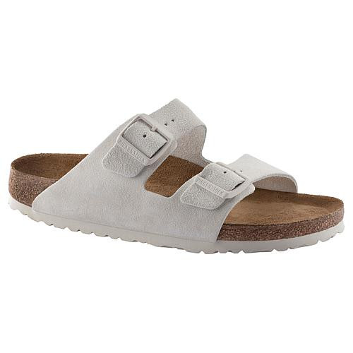 Birkenstock Arizona Suede Sandal - Ivory/Off White - 5/5.5 | HSN