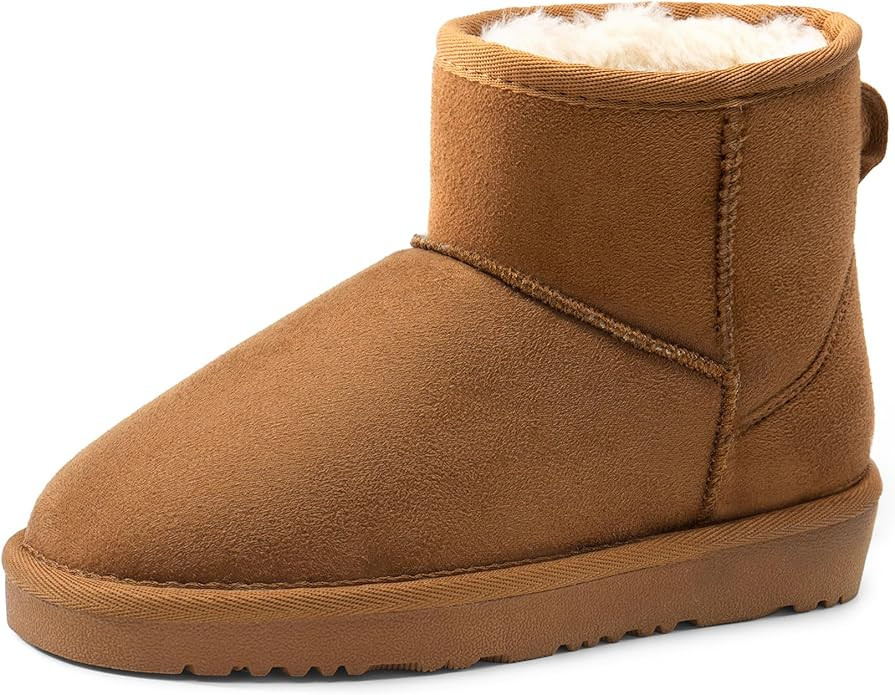 DREAM PAIRS Girls Boys Snow Boots Faux Fur Lined Kids Winter Ankle Shoes for Toddler/Little Kid/B... | Amazon (US)