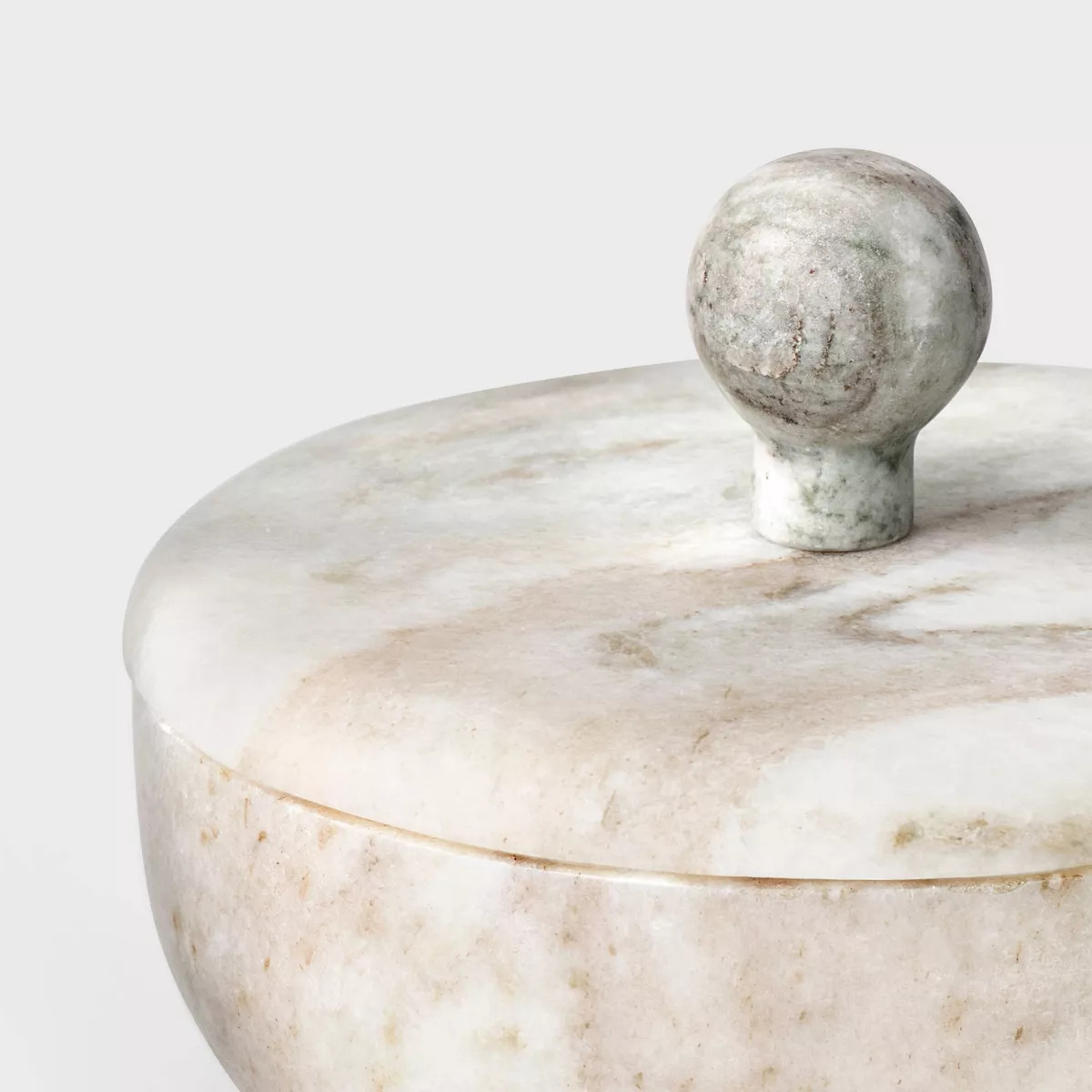 5" Round Marble Box Natural - Threshold™ designed with Studio McGee | Target