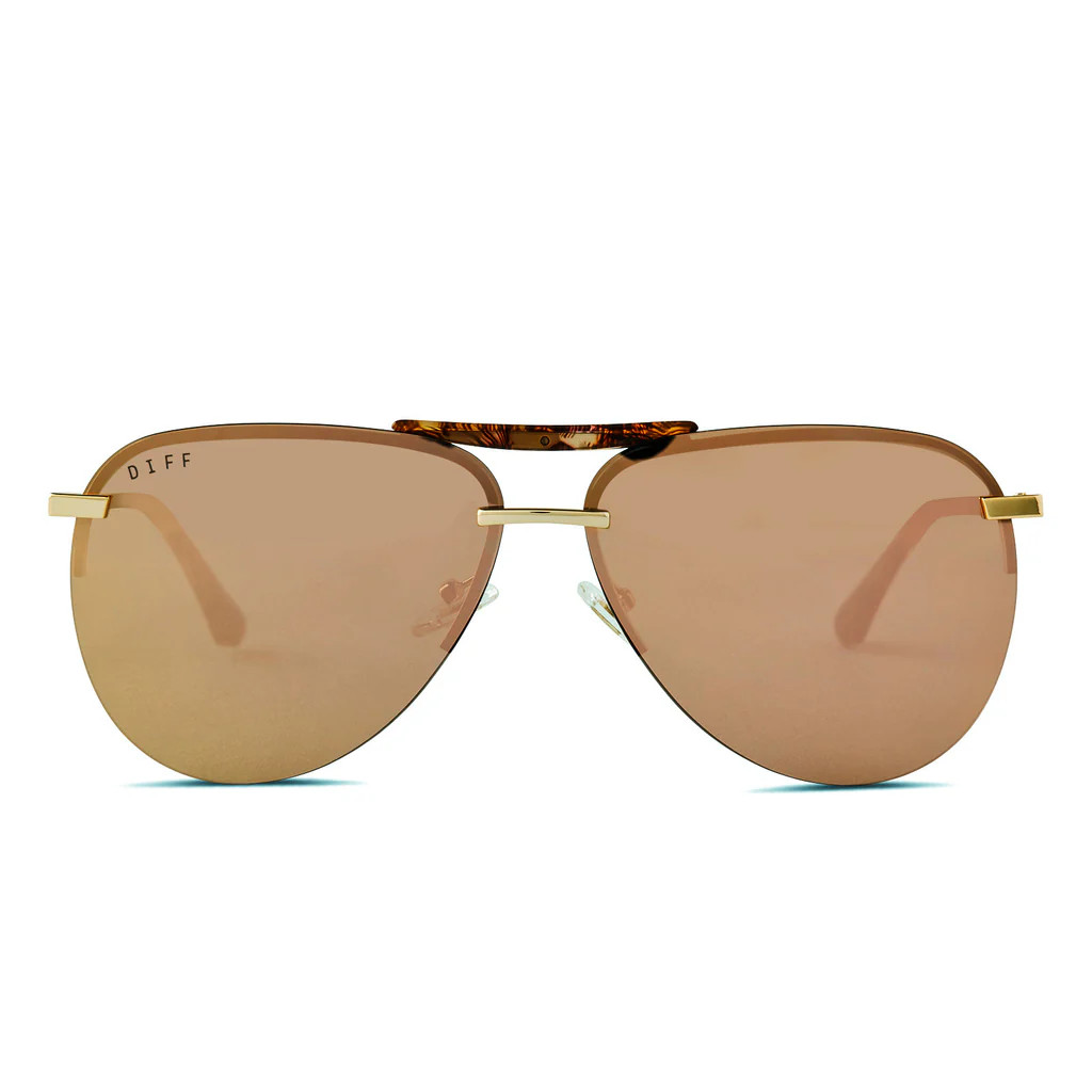 TAHOE - BRUSHED GOLD + BRONZE MIRROR SUNGLASSES | DIFF Eyewear