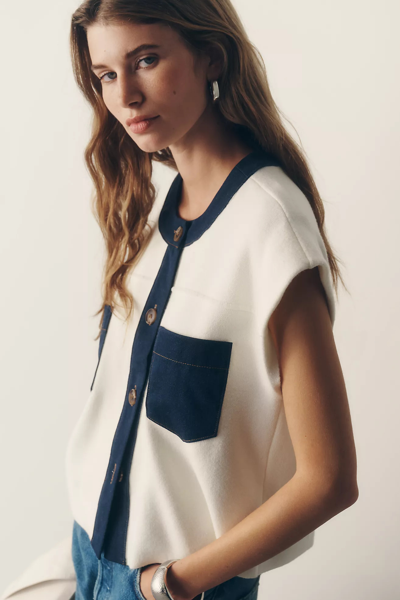Pilcro Cardigan Sweater Vest | Anthropologie (US)