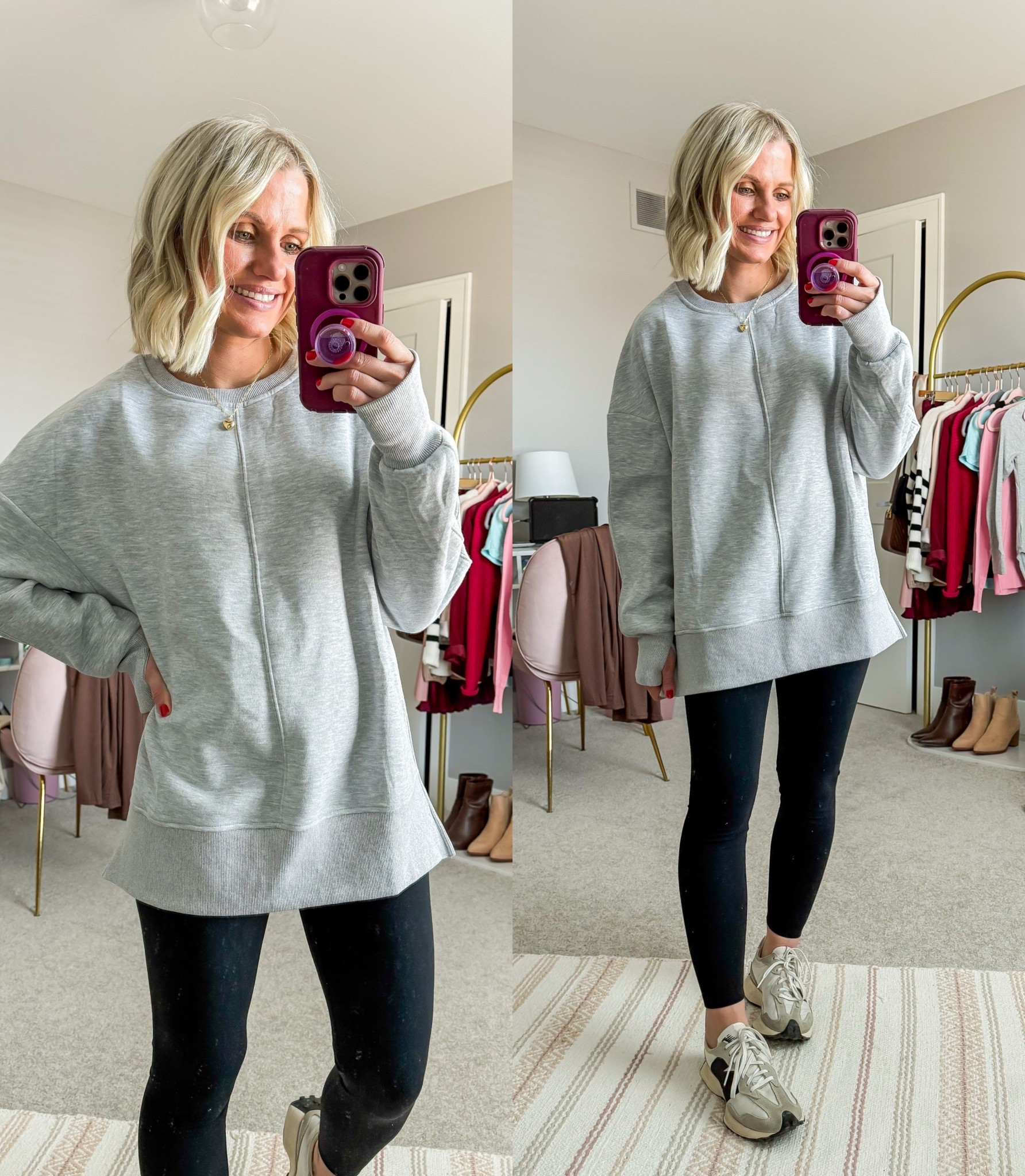 This sweatshirt is perfect to throw over workout clothes and wear to the qym! It’s super soft and cozy! 

#LTKPetite #LTKOver40 #LTKootd