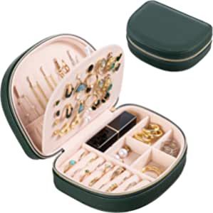 ProCase Travel Size Jewelry Box, Small Portable Seashell-shaped Jewelry Case, 2 Layer Mini Jewelr... | Amazon (US)