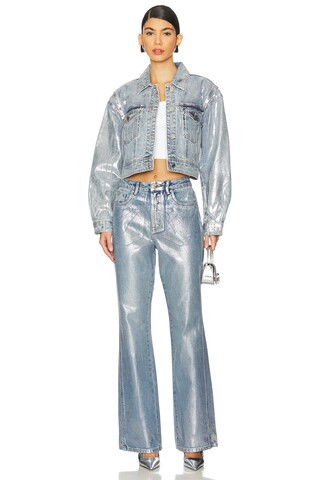 Coaty Jacket in Coated Silver Blue | Revolve Clothing (Global)