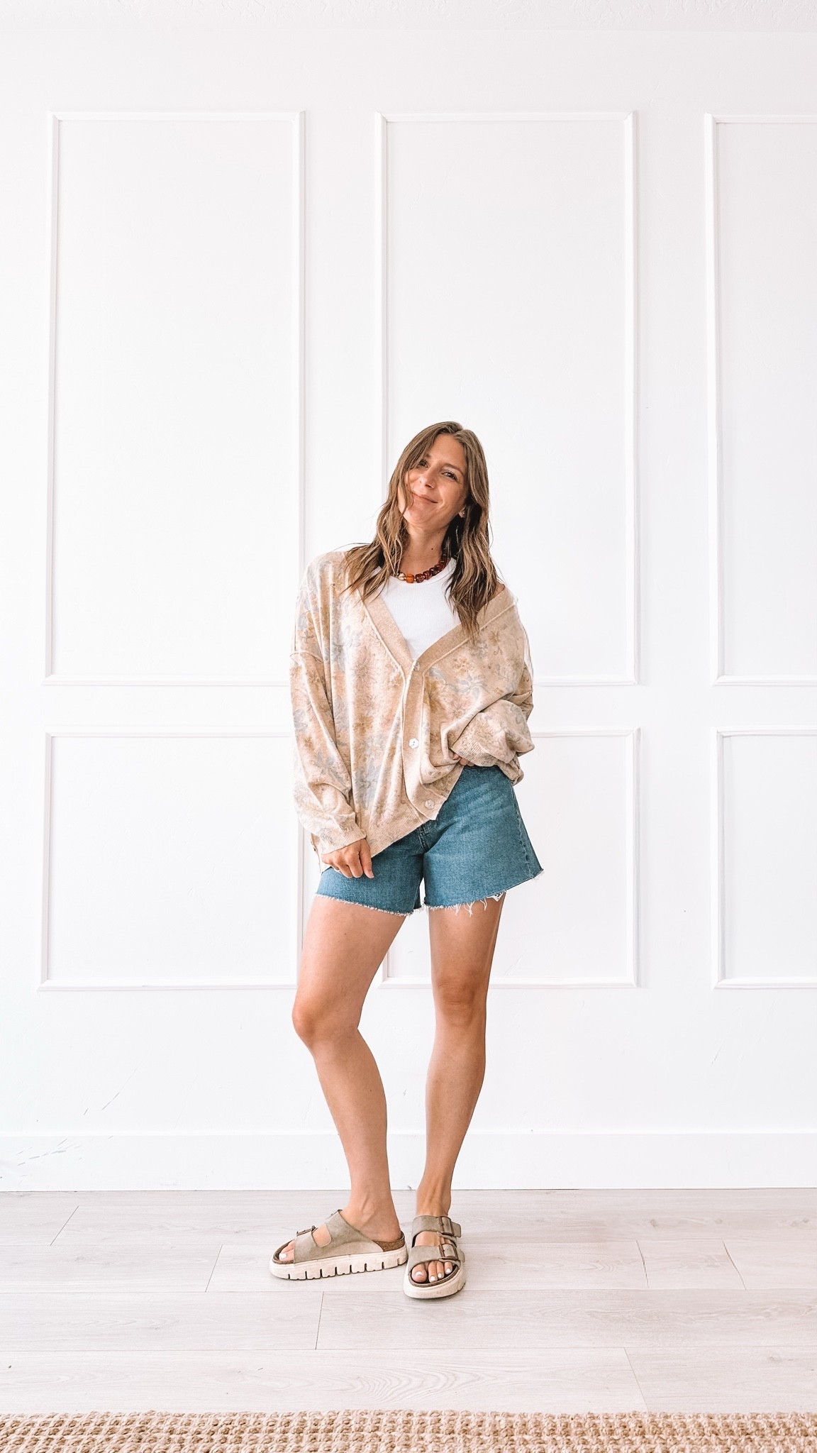 My other reversible cardigan and another l/xl for that slouchy oversized feel. One side leans vibrant, the other muted. Thrown over a white tee and denim shorts, it is the comfiest, easiest everyday outfit I own right now.

#LTKmomlife #LTKootd #LTKgrwm