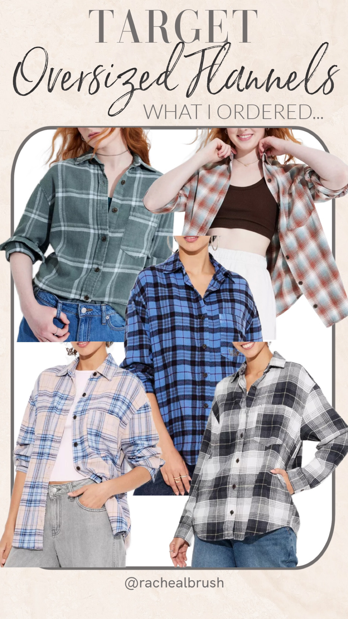 
Long sleeve oversized flannel button down. The absolute best flannels! I buy these every year. Bonus: they have pockets! *I sized up to XL for an extra oversized look  
Added the undershirts I purchased for a layered look  
Fall Outfit
Plaid shirt
Flannel shirt


#LTKFallSale #LTKFindsUnder50 #LTKSeasonal