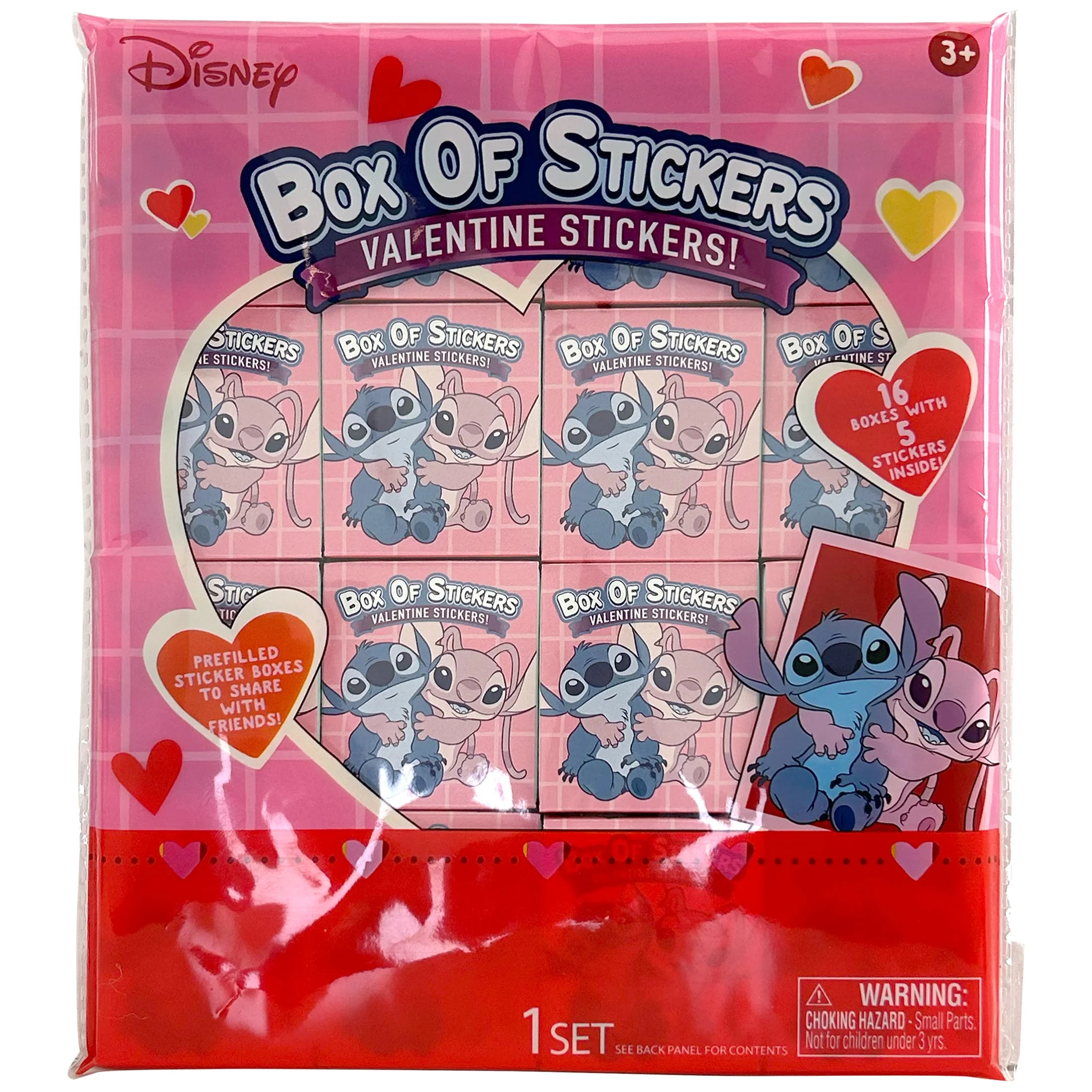 Disney Stitch Valentine's Day Exchange Mini Sticker Boxes, 16 Count | Walmart (US)