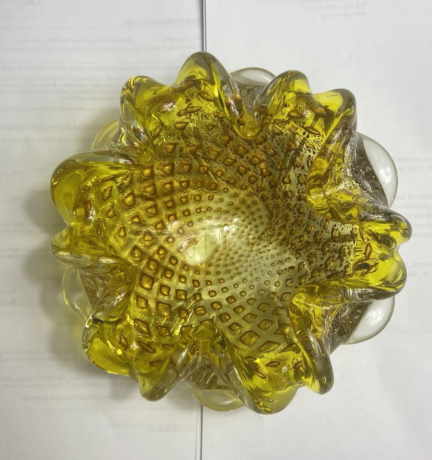 Vintage Murano Bullicante Genuine Venetian Glass Amber Bubble Fratelli Toso | eBay US