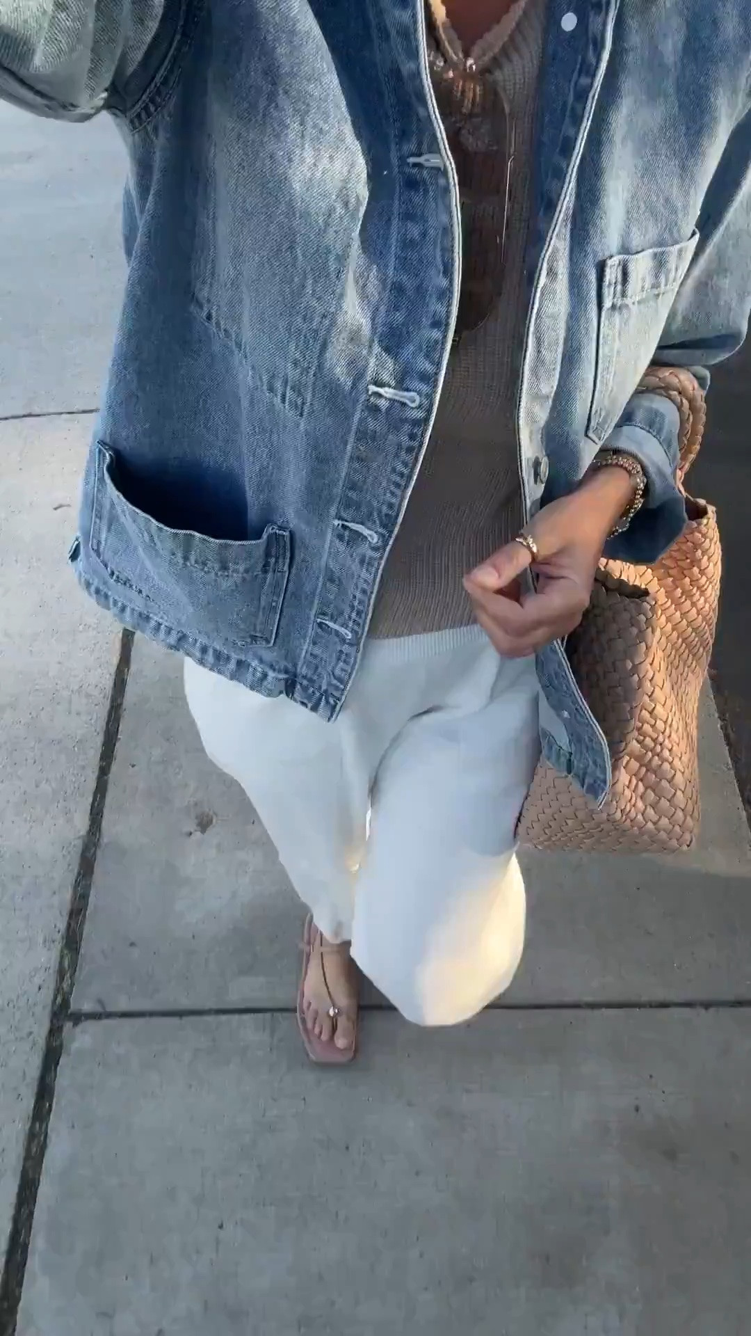 Wearing size small in this Amazon knit set and small in the denim jacket as well.

#LTKootd #LTKmomlife #LTKTall