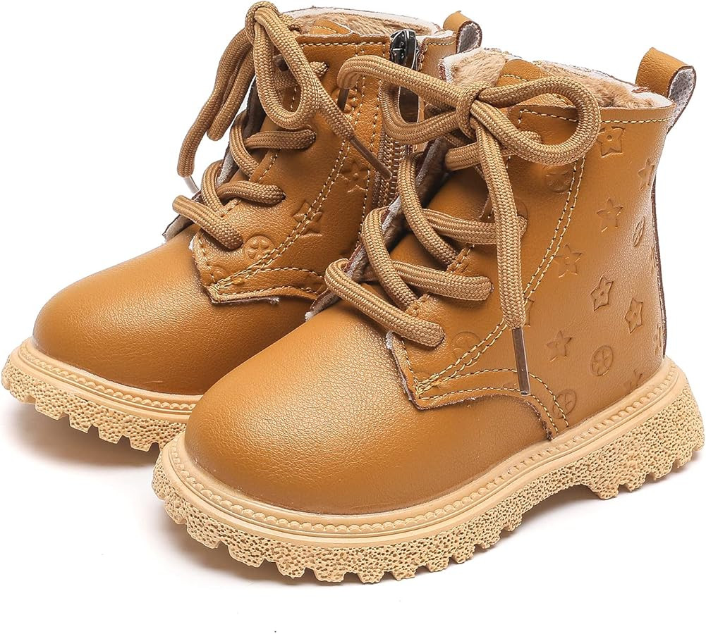 Komfyea Boys And Girls Lace Up Casual Outdoor Hiking Ankle Boots(Toddler/Little Kids) | Amazon (US)