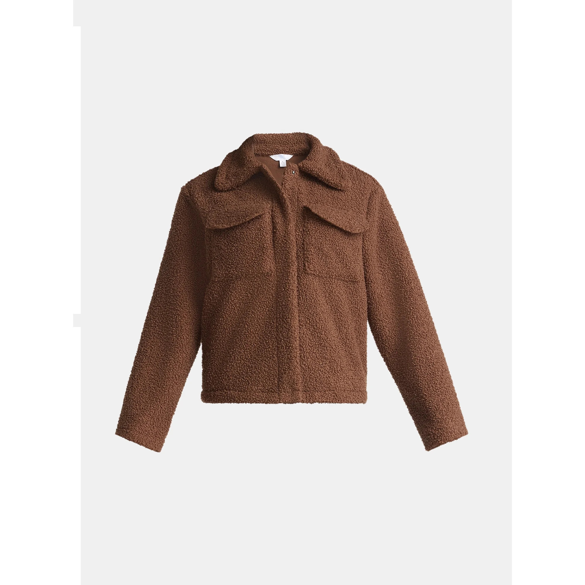 Time and Tru Women's Boucle Trucker Jacket, Midweight, Sizes XS-2X | Walmart (US)