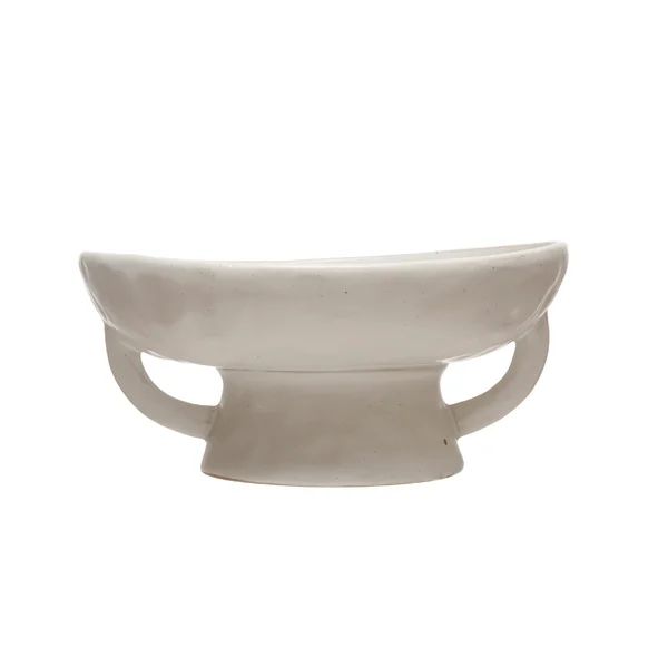Avander Stoneware Footed Pedestal or Bowl with Handles | Wayfair North America