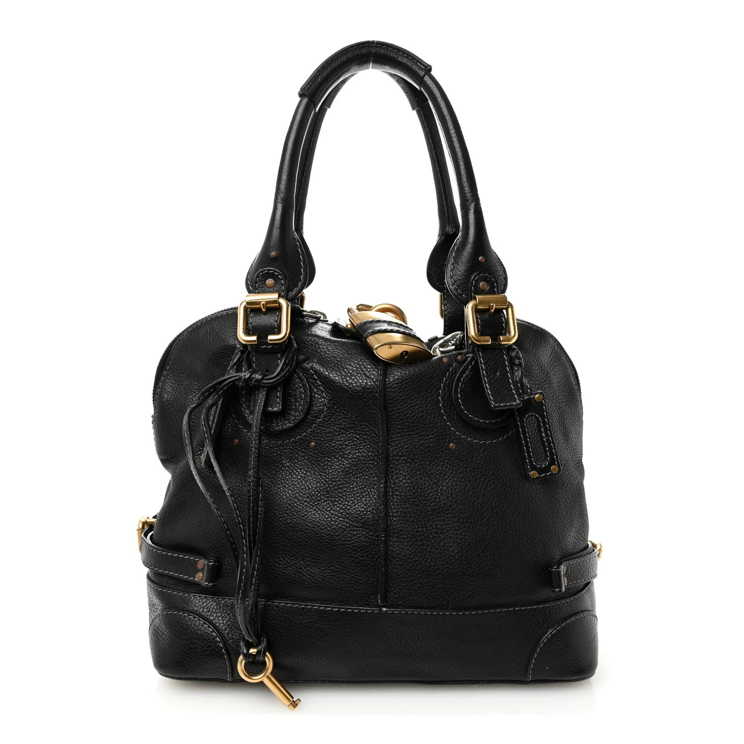 Calfskin Paddington Dome Satchel Black | FASHIONPHILE (US)