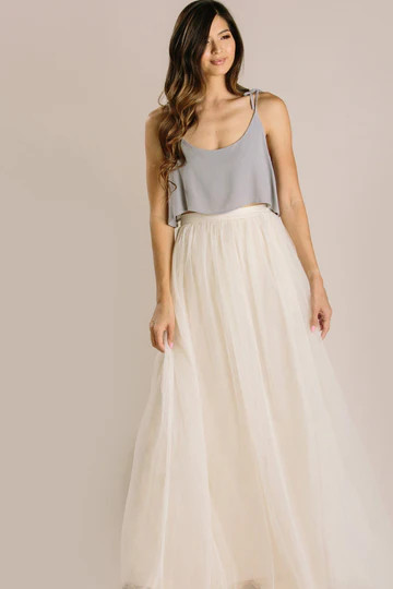 Anabelle Tulle Maxi Skirt | Morning Lavender