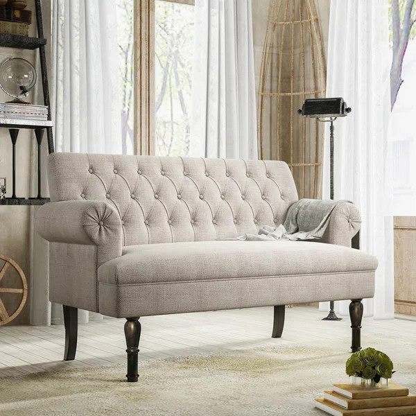 Arienette 58.27'' Round Arm Settee | Wayfair North America