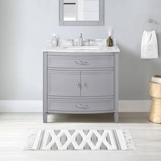 Home Decorators Collection Dacosti 36 in. W x 22 in. D x 34.5 in. H Single Sink Bath Vanity in Pe... | The Home Depot