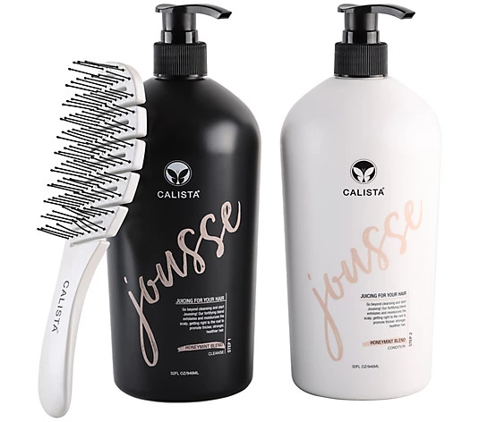 Calista Super-Size Jousse Cleanse & Condition Duo with Brush | QVC