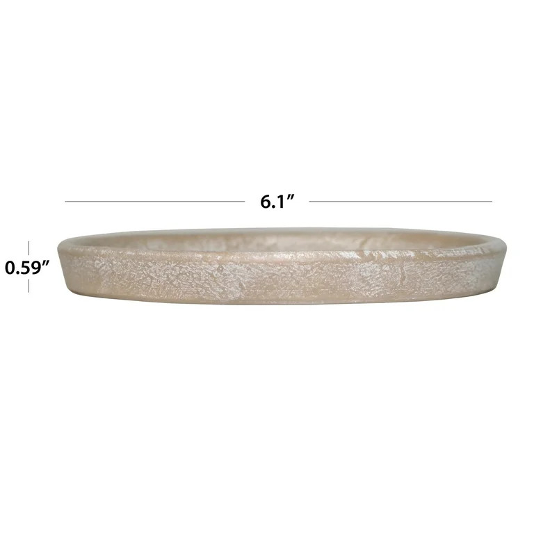 Better Homes & Gardens 6 in. Hand-painted Brown Earthenware Saucer | Walmart (US)