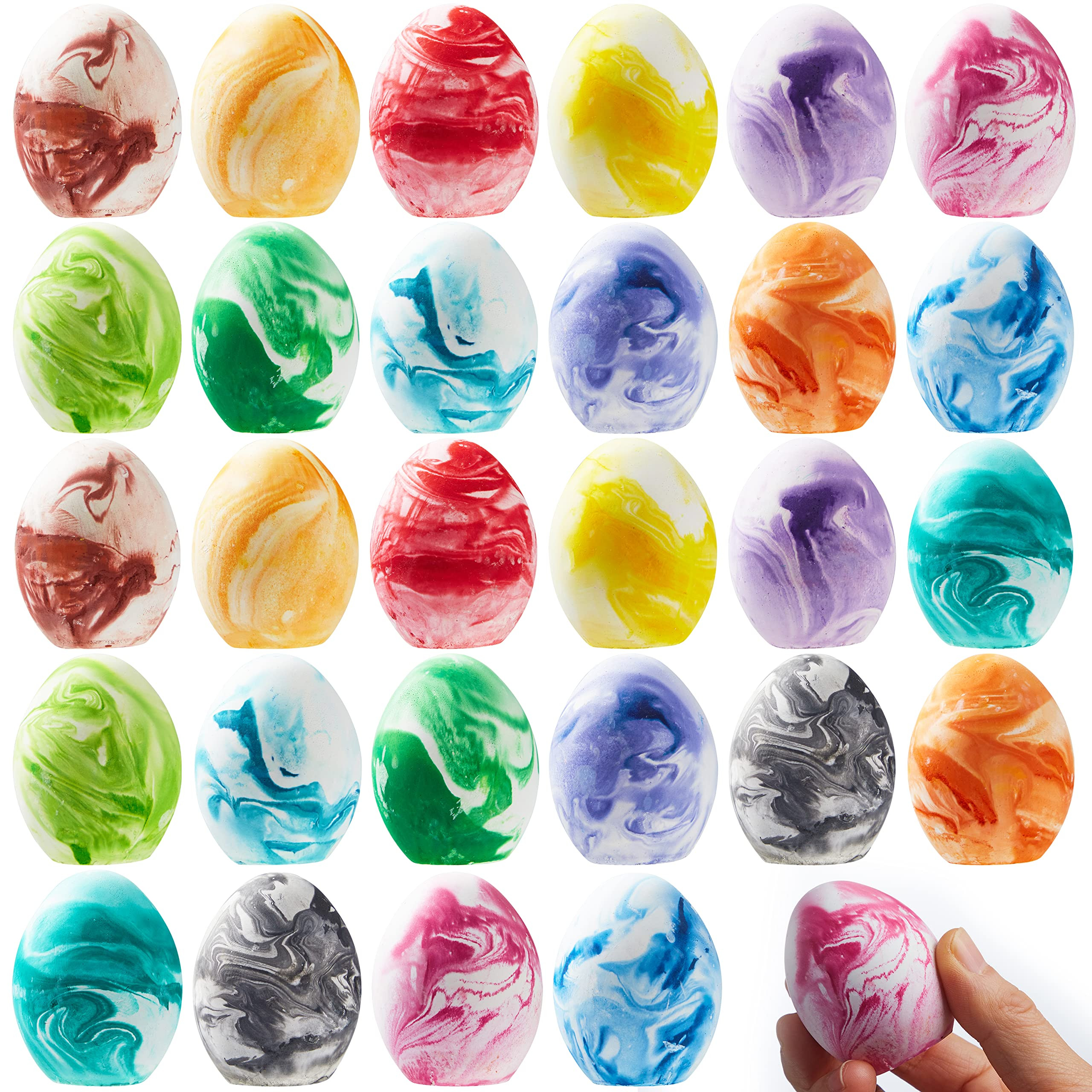 JOYIN 28 Pcs Easter Sidewalk Chalk Eggs Set, Easter Eggs Chalks, Gifts for Boys Girls Kids Toddle... | Amazon (US)