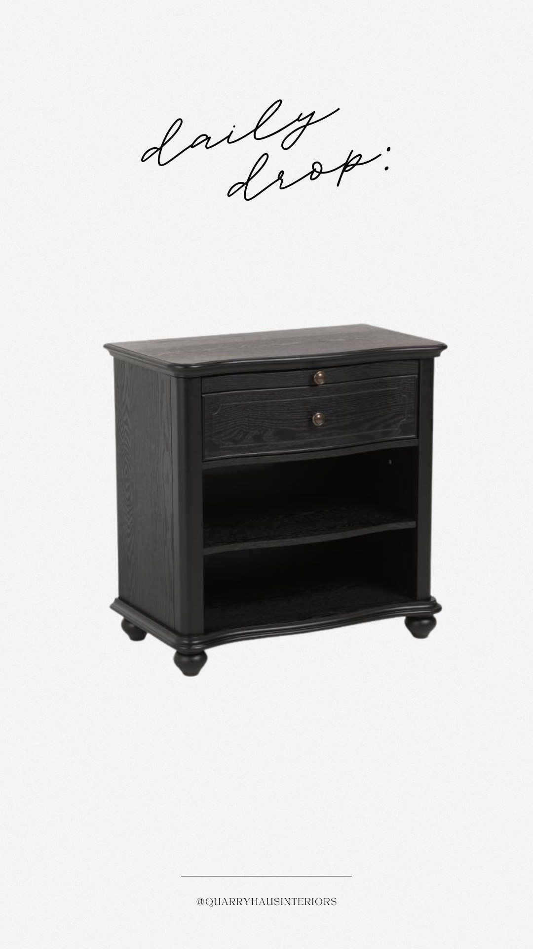 The details on this nightstand do NOT match the price tag 😍 such a great budget friendly furniture find! 

Bedroom furniture black traditional nightstand bedside table affordable

#LTKHome #LTKSaleAlert