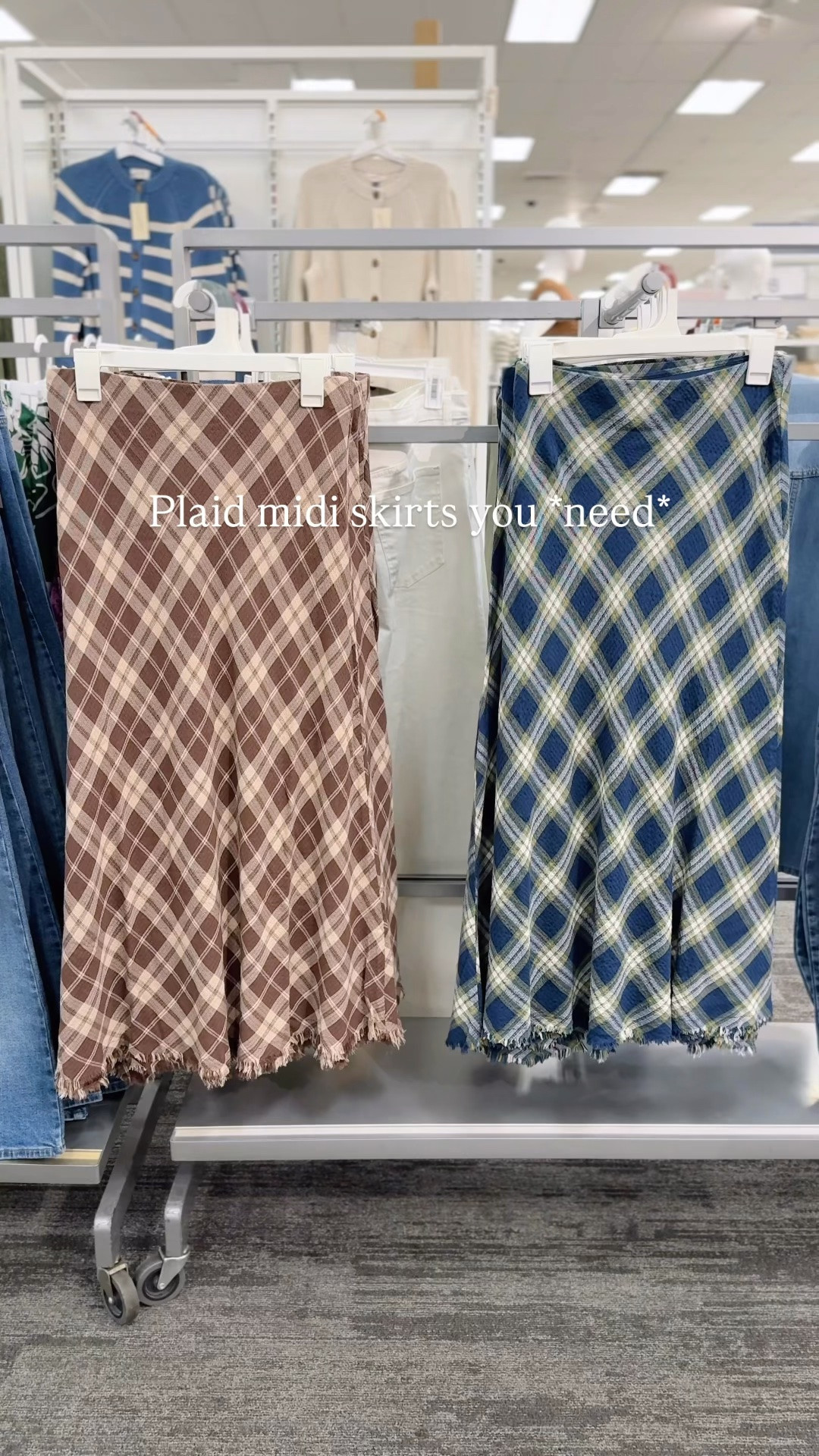 Plaid midi skirts you need for the fall and winter. And they’re so comfy!